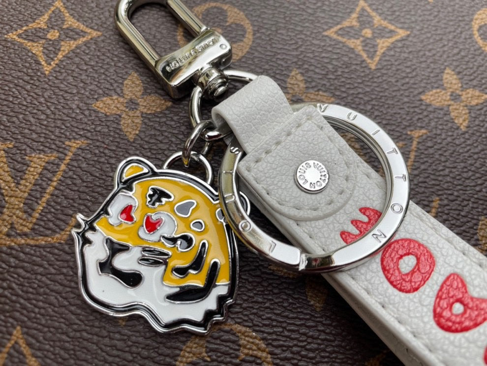 silver lv keychain