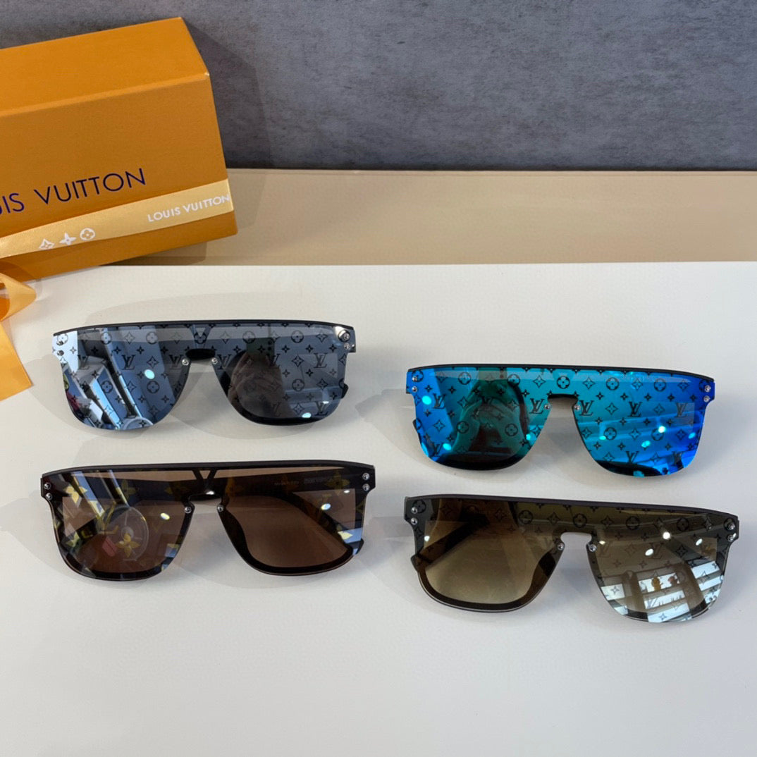 LOUIS VUITTON Acetate LV Waimea Square Sunglasses Z1082W Black