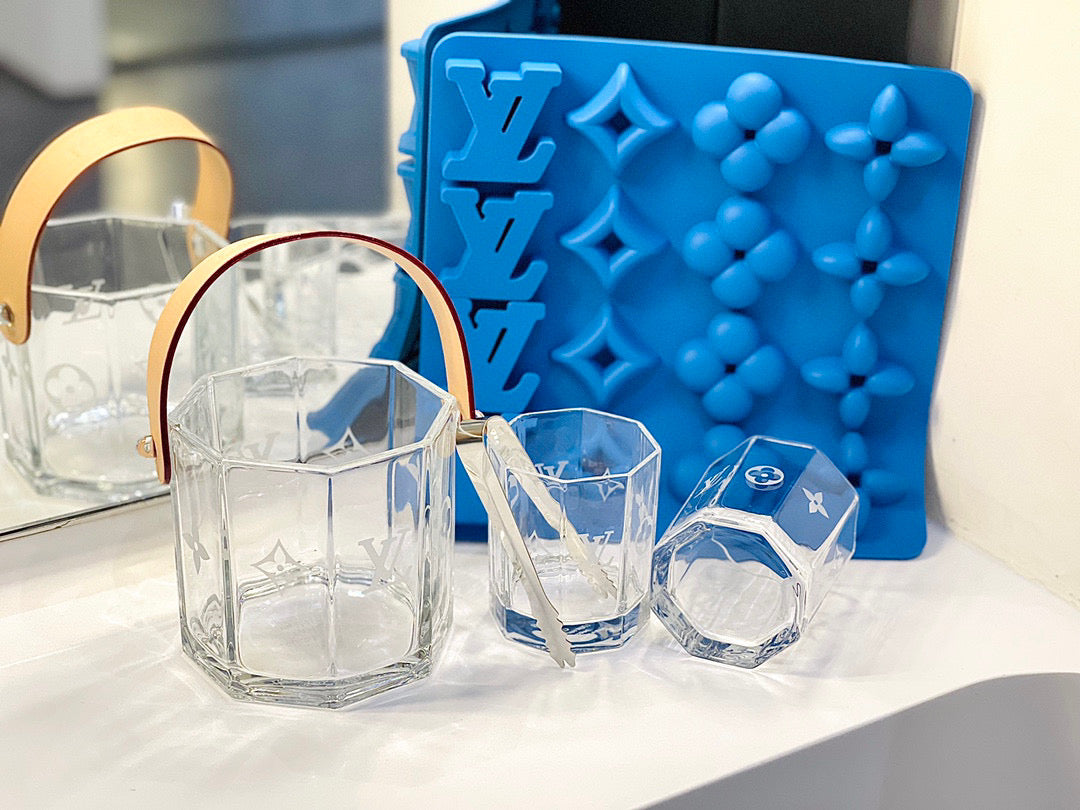 Louis Vuitton Whiskey Glass & Ice Bucket