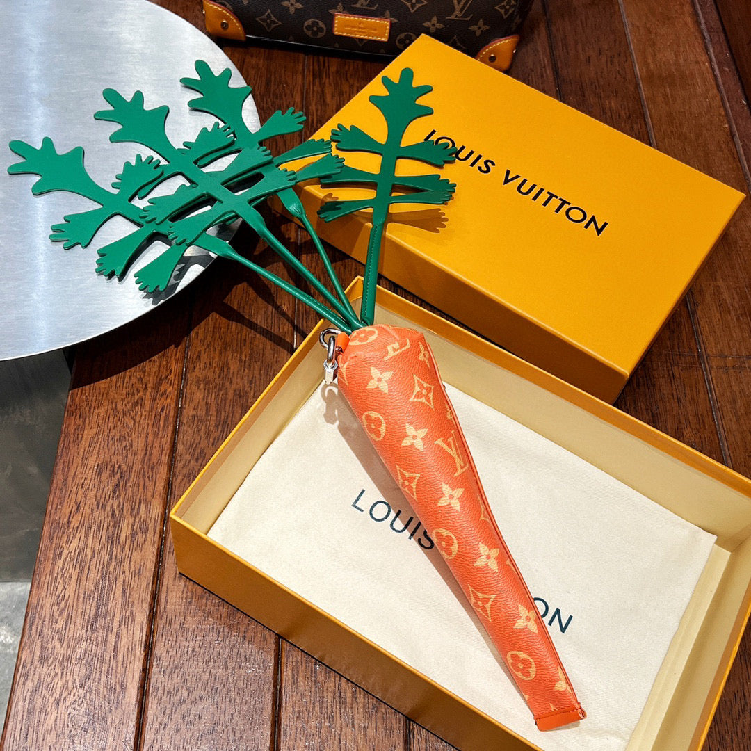 Louis Vuitton Orange Monogram Carrot Pouch