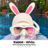 White Bunny Diving Hood