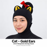Cat Golden Cartoon Diving Hood