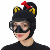 Cat Golden Cartoon Diving Hood