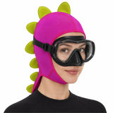 Pink Dinosar Cartoon Diving Hood