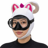 White Cat Cartoon Diving Hood