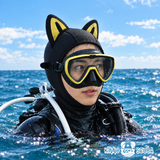 Cat Golden Cartoon Diving Hood