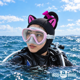 Cat Pink Cartoon Diving Hood