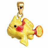 Frogfish Jewelry, Hand-Painted Enamel Pendant and Stud Earrings with Playful Ocean Animal Detail