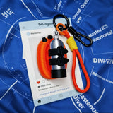 Scuba Diving Backplate & Wing Keychain with Mini Air Tank
