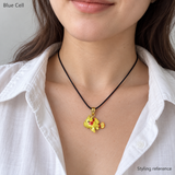 Frogfish Jewelry, Hand-Painted Enamel Pendant and Stud Earrings with Playful Ocean Animal Detail