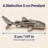 Whale Shark Pendant Charm, Hand-Painted Enamel Ocean Animal Necklace Accent with Spotted Detail