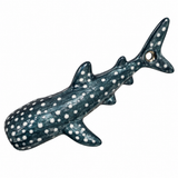 Whale Shark Pendant Charm, Hand-Painted Enamel Ocean Animal Necklace Accent with Spotted Detail