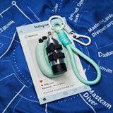 Scuba Diving Backplate & Wing Keychain with Mini Air Tank