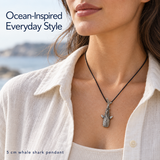 Whale Shark Pendant Charm, Hand-Painted Enamel Ocean Animal Necklace Accent with Spotted Detail