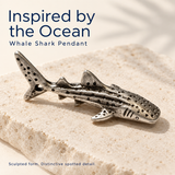 Whale Shark Pendant Charm, Hand-Painted Enamel Ocean Animal Necklace Accent with Spotted Detail
