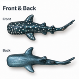 Whale Shark Pendant Charm, Hand-Painted Enamel Ocean Animal Necklace Accent with Spotted Detail