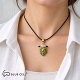 Sheep Nudibranch Jewelry Set, Hand-Painted Enamel Pendant, Stud Earrings and Adjustable Ring