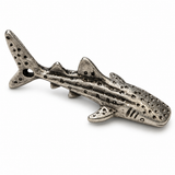 Whale Shark Pendant Charm, Hand-Painted Enamel Ocean Animal Necklace Accent with Spotted Detail
