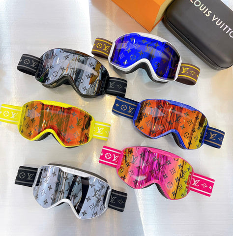 New Louis Vuitton Snow Mask In Orange & Black With Changeable