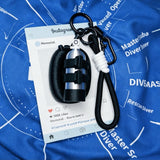 Scuba Diving Backplate & Wing Keychain with Mini Air Tank