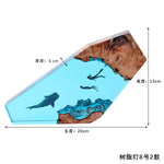 Handmade Resin Ocean Night Light Decoration USB Interface