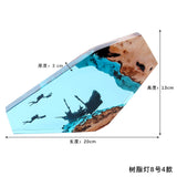 Handmade Resin Ocean Night Light Decoration USB Interface