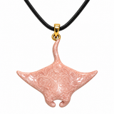 Manta Ray Pendant Charm, Hand-Painted Enamel Ocean Animal Jewelry for Coastal Necklace Styling