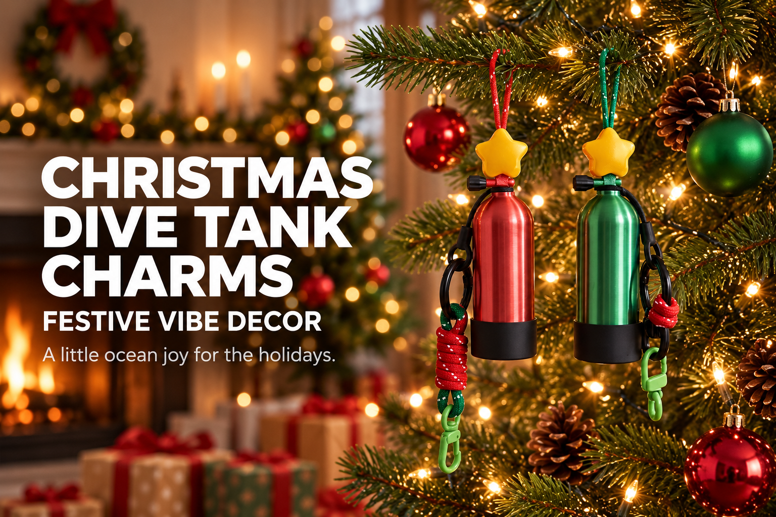 Christmas Dive Tank Charm — festive decorations and gifts