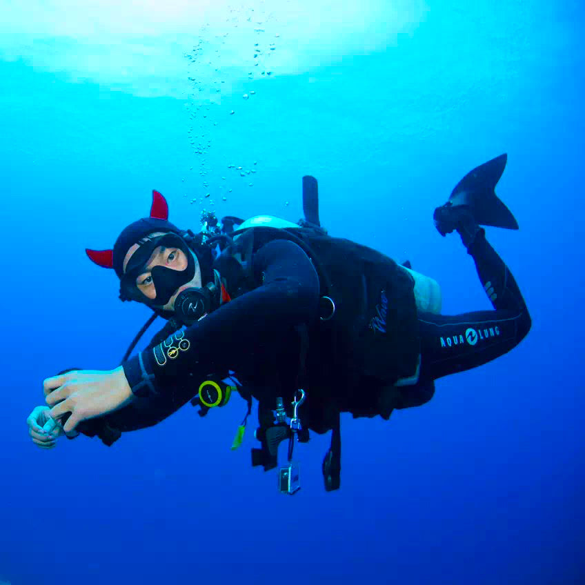 Kin Red Diving Kinno Scuba Devil Diving Hood