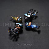 Diver Model Refrigerator Sticker (set of four)