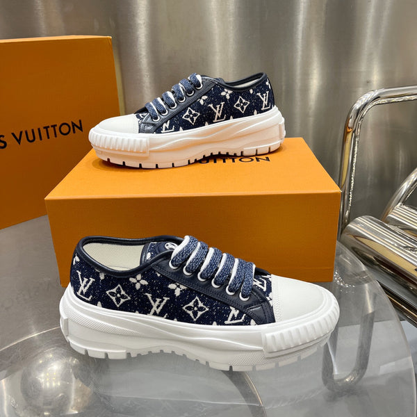 lv time out sneaker outfit
