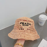 PRADA Raffia bucket hat