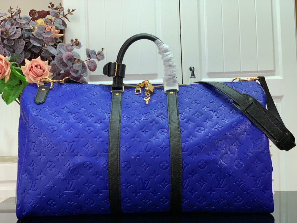 Louis Vuitton Keepall Bandouliere Monogram Outdoor 45 Pacific Blue