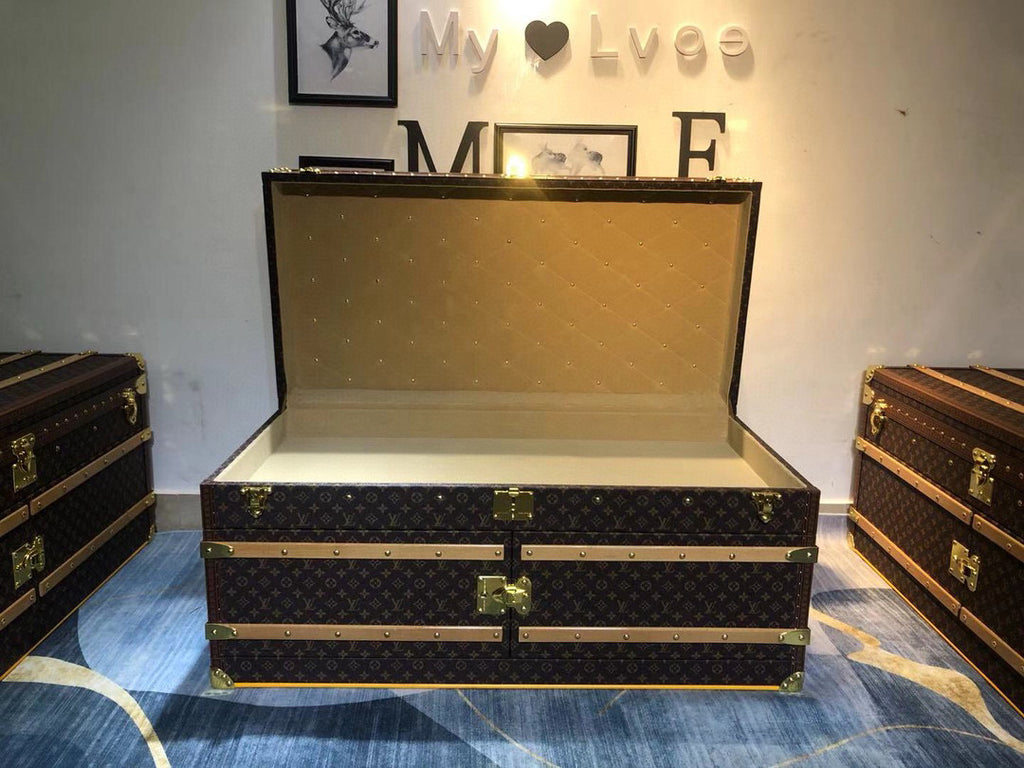 Lot - Louis Vuitton Malle Courrier Lozine 110 Double Wardrobe Trunk Note:  Retails for $24,700.