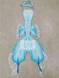 Custom made nylon mermaid tail