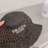 PRADA Raffia bucket hat