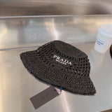 PRADA Raffia bucket hat