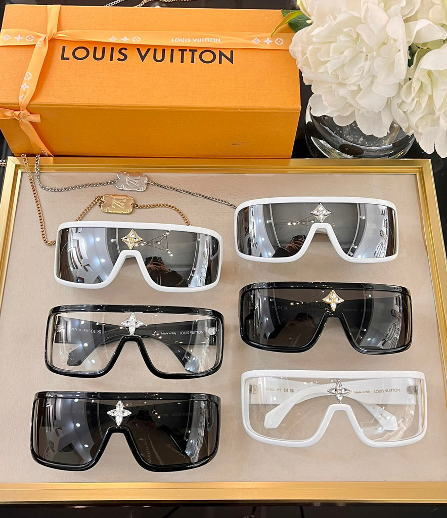 Louis Vuitton Z1742U Cyclone Sport Mask Sunglasses, White, One Size