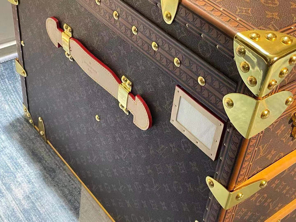 Lot - Louis Vuitton Malle Courrier Lozine 110 Double Wardrobe Trunk Note:  Retails for $24,700.