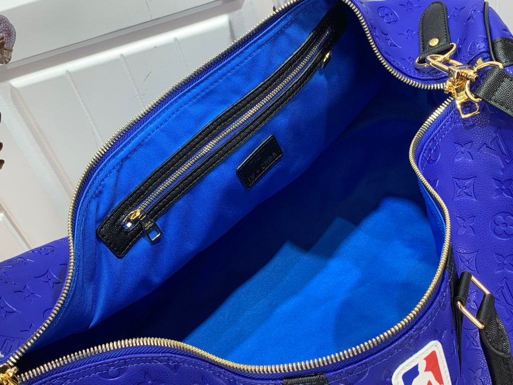 Blue Taurillon NBA Keepall Bandouliere 55