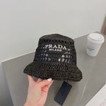 PRADA Raffia bucket hat