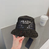 PRADA Raffia bucket hat